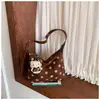 Bolso de Hombro de Lunares para Mujer 2026 Moda Nuevo Otoño Vintage de Gama Alta Bolso de Hombro Bolso Cruzado de Gran Capacidad