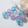 Pingente Glaciar Pó Dourado Contas de Flor Contas Redondas Contas com Furo Reto Pulseira de Resina Material para Joias DIY Acessórios