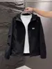 Jaqueta corta-vento com capuz masculina de alta qualidade, nova tendência da moda Primavera/Outono 2025, jaqueta de trabalho solta para homens