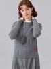 [Suéter 100% Lana] Casual Otoño e Invierno, Simple y Versátil Cuello Redondo Trenzado para Viajar Top de Lana para Mujer