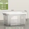 Caja de almacenamiento transparente, canasta grande de plástico engrosado para uso doméstico, organizador de ropa, caja para libros y juguetes, caja de almacenamiento de repuesto