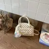 Bolsa de Mão com Laço de Bolinhas para Mulheres, Bolsa Transversal Estilosa Modelo Novo 2026, Bolsa de Mão, Bolsa Estilo Bowling Shell