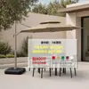 Guarda-Sol Grande para Exterior Guarda-Sol de Pátio Jardim Villa Terraço Telhado Comercial Proteção Solar ao Ar Livre Guarda-Sol Guarda-Sol Romano