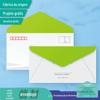 Conjunto de Envelope e Papel de Carta 5697 Estilo Ocidental com Design de Impressão Criativo, Papel Kraft Colorido com Janela, Design Criativo Personalizado