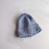 Chapéu infantil estilo Coreia do Sul cor dopamina moda cor sólida simples moderno infantil versátil chapéu de lã para bebê tricotado