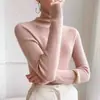 Suéter Básico de Tricô Preto de Gola Alta Estilo Francês para Mulheres, Outono e Inverno, Adequado para Ser Usado sob um Casaco, com Gola Alta Empilhada, Suéter Fino, Tamanho Único