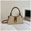 Bolsa quadrada pequena simples e estilosa para mulheres, novidade de verão 2026, bolsa de ombro único transversal para o dia a dia, bolsa de mão com senso de design de nicho