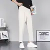 Calça de Terno Outono Masculina Outono Reta Versátil Casual Caimento Slim Fit Estilo Coreano Cropped Pequena Calça de Terno Masculina