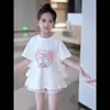 Explosiones de Verano para Niñas Camiseta Falda 2025 Nuevo Estilo Vaquero Estilo Princesa Moda de Verano para Niñas