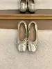 Zapatos Planos Rojos Retro Franceses Chuyuji para Mujer, Nuevos Versátiles 2026 Bailarinas Planas Poco Profundas con Lazo