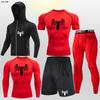 Pantalones Cortos de Atletismo Transpirables de Secado Rápido para Correr Transfronteriza Pantalones Ajustados Entrenamiento Deportivo Fitness Deportivo Examen Físico Juego de Cinco Piezas Alta Elasticidad Transpirable