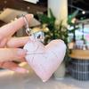 Colgante Creativo Estilo Coreano Corazón Femenino Lazo Corazón para Teléfono Móvil Colgante Versátil para Bolso Llavero Accesorios Serie Miu
