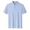 Camisa Polo de Manga Corta Antibacteriana de Seda de Hielo 10A para Hombre 2026 Nuevo Estilo de Verano Transpirable que Absorbe el Sudor Camiseta de Manga Corta para Hombre