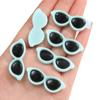 Acessórios para óculos de sol redondos de acrílico com tema de amor, joias artesanais DIY, acessórios para olhos de bonecos de pelúcia