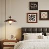 Estilo Francés de Mediados de Siglo Lujo Ligero Lámpara de Araña de Mesita de Noche para Dormitorio Atmósfera Retro Personalidad Creativa Color Nogal Lámpara de Mesa para Comedor Bar