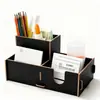 Portalápices de Madera Tallado a Mano Estilo Retro Almacenamiento Ecológico y Duradero Organizador de Papelería Escritorio de Estudio Caja Simple 27