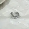 Anillo Minimalista de Zirconia Nicho Gama Alta Vintage Anillo para Dedo Índice Moda de Lujo Ligero Joyería Versátil