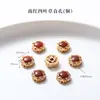 Alta Retención de Color Chapado en Cobre 24K Oro Real Accesorios de Ágata Roja Piezas para Joyería DIY Calabaza de Loto Productos Semi-Terminados Venta Directa de Fábrica