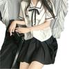 Uniforme JK Nuevo Verano Estilo Universitario Camisa Corta Slim Top Combinable Japonés Femenino Escuela Secundaria Manga Corta