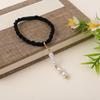 Cuerda para el pelo estilo antiguo, borla simple, coleta, anillo para el pelo, elástico versátil, estilo nacional, cuerda para el pelo de tendón de goma, accesorios para el pelo para mujeres con vestido antiguo