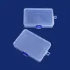Caixa de Embalagem Plástica Transparente Retangular Flip-Top com Trava de Gancho Acessórios de Ferragem para Caixa Caixa Organizadora para Papelaria e Itens Pequenos