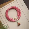 Pulseira de Raiz de Bodhi Lótus da Sorte Lótus Círculo Duplo Geleia de Ameixa Ume Contas de Ábaco Contas Budistas Jogáveis Pulseira de Contas de Oração Item Quente