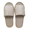 Venta Spot Precio de Fábrica Venta Directa Lino Todo Incluido Medio Paquete Hotel Desechables Zapatillas Hospitalidad en Casa Salón de Belleza Zapatillas