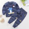 Conjunto de roupa interior infantil pijama de algodão para meninos e meninas outono e inverno bebê roupas de outono calças de outono roupas de casa uma geração de cabelo