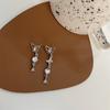 Pendientes de mariposa con diamantes de estilo coreano para mujer, diseño de súper hada, ligeros, de lujo, sencillos, con aguja de plata s925, de moda, con clip asimétrico para la oreja B092