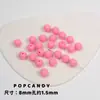 Colección de Cuentas Redondas Acrílicas de Color Sólido Pulsera Collar Cadena para Teléfono Móvil Cuentas Agujero Recto Básico Joyería Colorida Cuentas Sueltas
