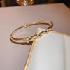 Pulsera de letras de circón con baño de oro real, personalidad de viento frío, ins, pulsera súper brillante, tendencia, joyería de mano de metal al por mayor