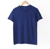 Camisa Cultural de Color Sólido de Manga Corta 180g Algodón Peinado de Media Manga Cuello Redondo Juvenil Holgada para Hombres y Mujeres, Se Puede Estampar con Logo, Ropa de Trabajo