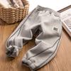 Calças casuais masculinas primavera e outono crianças fritas rua sólida cor sólida calças esportivas 2023 nova primavera calças de moletom soltas moda