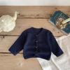 Ropa para Niños Estilo Coreano Cárdigans para Bebé para Niño y Niña Ropa de Primavera y Otoño Camiseta Básica de Punto Waffle para Bebé Abrigo Delgado