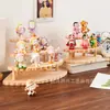 Soporte de exhibición de madera para figuras y juguetes, estante de almacenamiento de varios niveles para suculentas y plantas verdes, organizador para cosméticos y perfumes