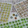 Rhinestones para Uñas Huashiyue Imitación 8mm Fondo Plano, Cristal K9 Súper Brillante Corte 33 para Uñas y Accesorios de Aretes al por Mayor