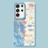 Funda de Teléfono Mundo Submarino Adecuada para Samsung Galaxy S26 Verano S25 Ultra con Correa S24+ Estilo Fresco S23