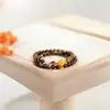 Pulsera de Madera de Árbol de Sándalo Fenghe Jewelry para Mujer Apilada Doble Anillo Cuentas Naturales Madera de Sándalo Establece el Humor Pulsera de Bergamota