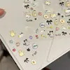 Adesivos 3D para Nail Art Decoração de Coração Rosa Fofo Letra de Leite Nail Art DIY Pintura Adesivos de Estilo Fresco