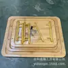 Bandeja de Madera de Bambú con Asas, Bandeja Doble de Bambú con Orejas, Bandeja de Té de Ángulo Recto, Bandeja de Frutas de Bambú, Bandeja de Té Simple, Bandeja para Hotel