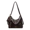 Bolsa de ombro larga e estilosa estilo coreano de grande capacidade para mulheres, nova coleção outono 2026, bolsa transversal, bolsa tote