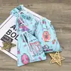 Bolsa de linho de fábrica à vista bolsa de lona para armazenamento bolsa com cordão franzido LOGO personalizado bolsa de algodão lisa para armazenamento