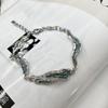 Pulsera estilo coreano ins diseño de moda azul claro para mujer textura epoxi irregular nicho accesorios de alto sentido pulsera