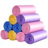[Bolsa de basura engrosada de nuevo material] Bolsa de basura de color desechable de punto de rotura, bolsa de plástico de 5 rollos para el hogar, venta al por mayor