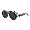 Gafas de Sol para PC Gafas con Patas Dobles de Resorte Cyberpunk Moda Tendencia Gafas de Sol Transfronterizas Forma Redonda Fabricante Cyberpunk