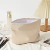Bolsa de lona de pana de gran capacidad para mujer, estilo coreano, para guardar loción, cepillo, neceser portátil, bolsa de lona para cosméticos