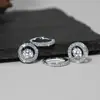 Pendientes Inteligentes de Plata de Ley S925 con Diamante Mosan para Mujer de 1 quilate Estilo Nuevo Pendientes de Moissanita Pendientes Elegantes de Estilo Ins para Todas las Ocasiones