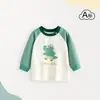 Camiseta de Manga Larga para Bebé Algodón Puro Ropa Interior para Niños Ropa Interior Infantil Prenda Única Superior Ropa de Primavera y Otoño Pijama para Niñas