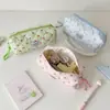 Estilo Coreano Infantil Bolsa de Lápices de Caricatura de Corazón Cereza Bolsa de Almacenamiento de Papelería Portátil para Estudiantes Bolsa de Almacenamiento de Cosméticos Linda