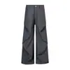 Calças casuais plissadas estilo japonês para homens e mulheres, pernas largas soltas, estilo americano, marca fashion, vibe, calças lop